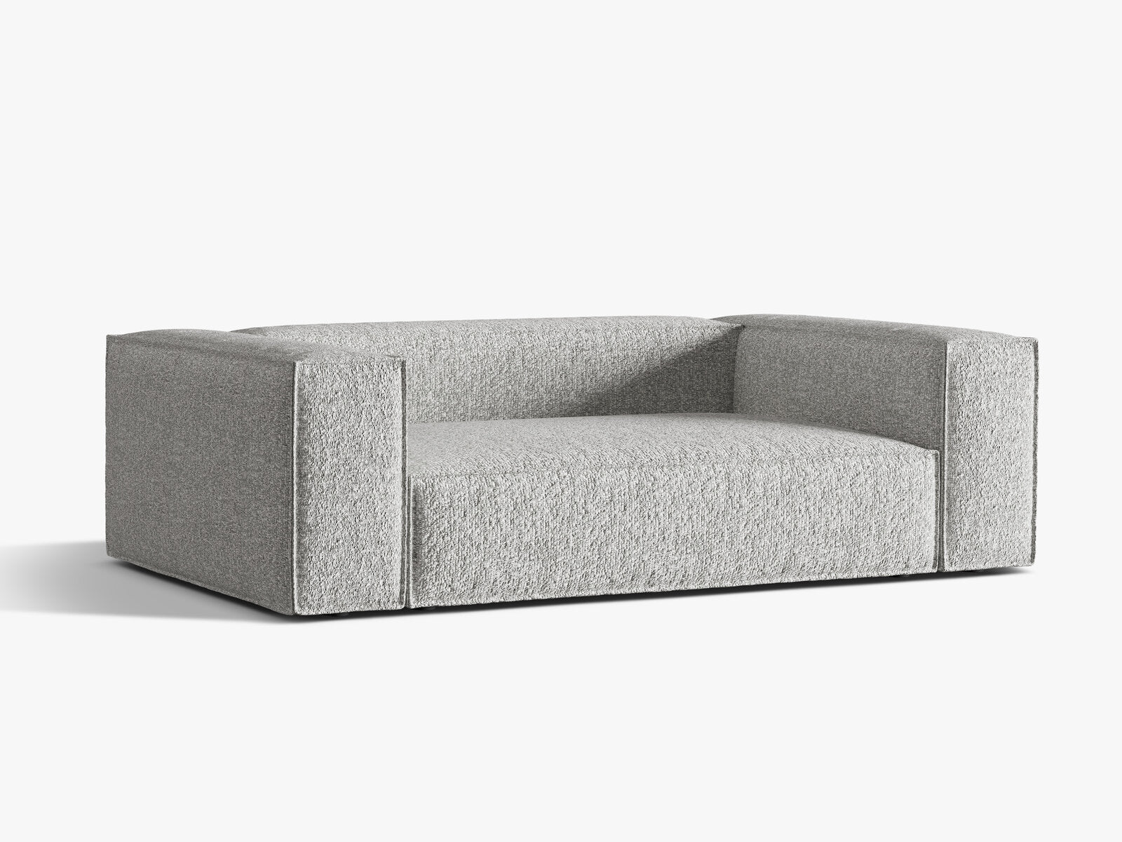 Micadoni Sofa Nuria 3-Sitzer Boucle Silber