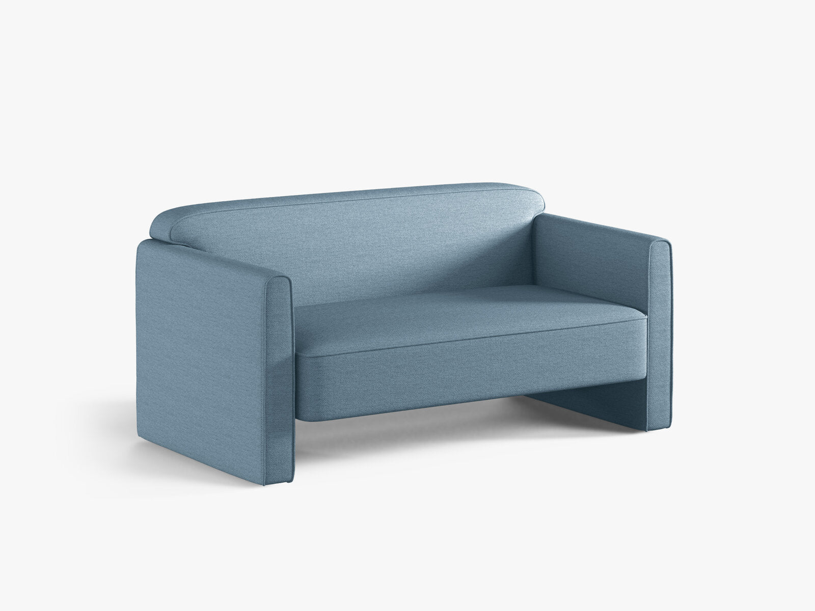Micadoni Sofa Abby 2-Sitzer Strukturierter Stoff Heritage Jeansblau