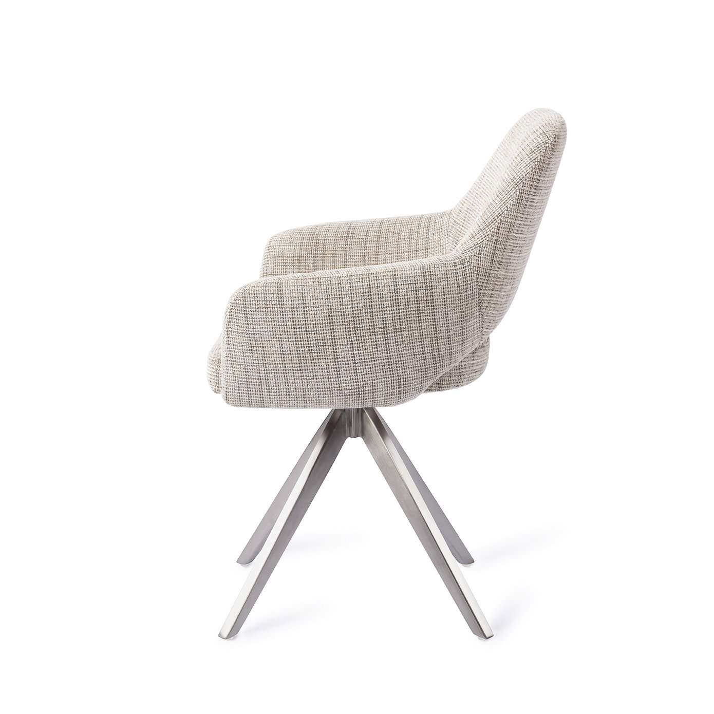 Jesper Home Esszimmerstuhl Yanai Caramel Grid Turn Stahl