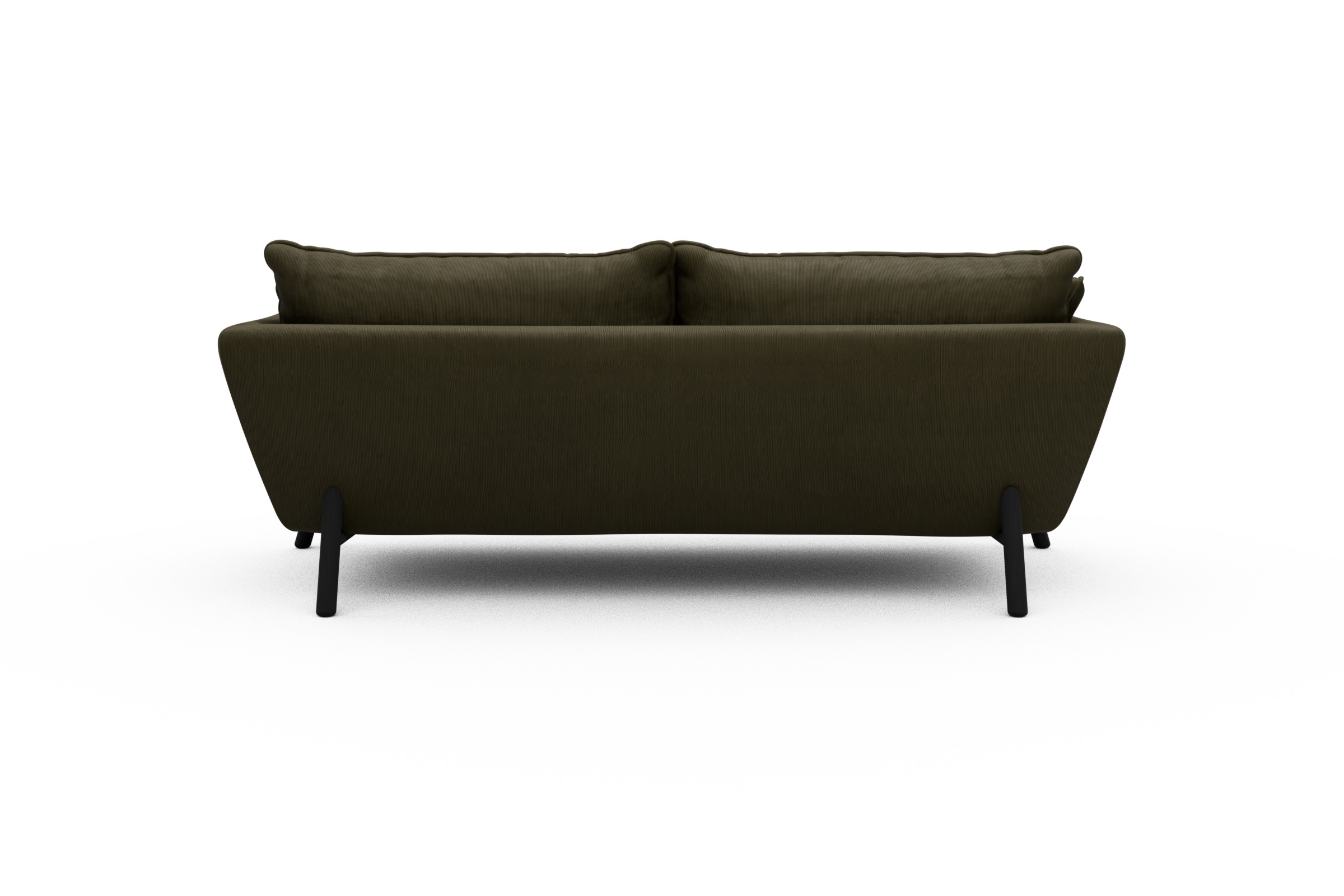 Sofa Emil PREMIUM 3-Sitzer Beinfarbe Eiche Schwarz Cordufine-Pine-Green