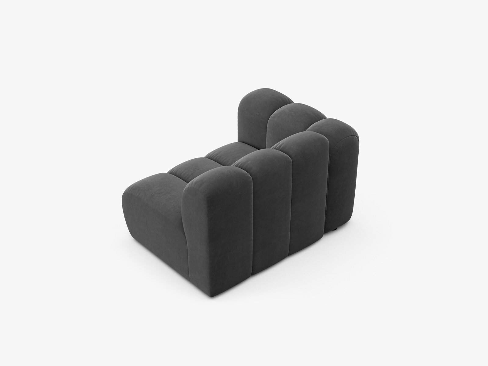 Micadoni Modul Lupine 1-Sitzer Samt Venus Grau Links