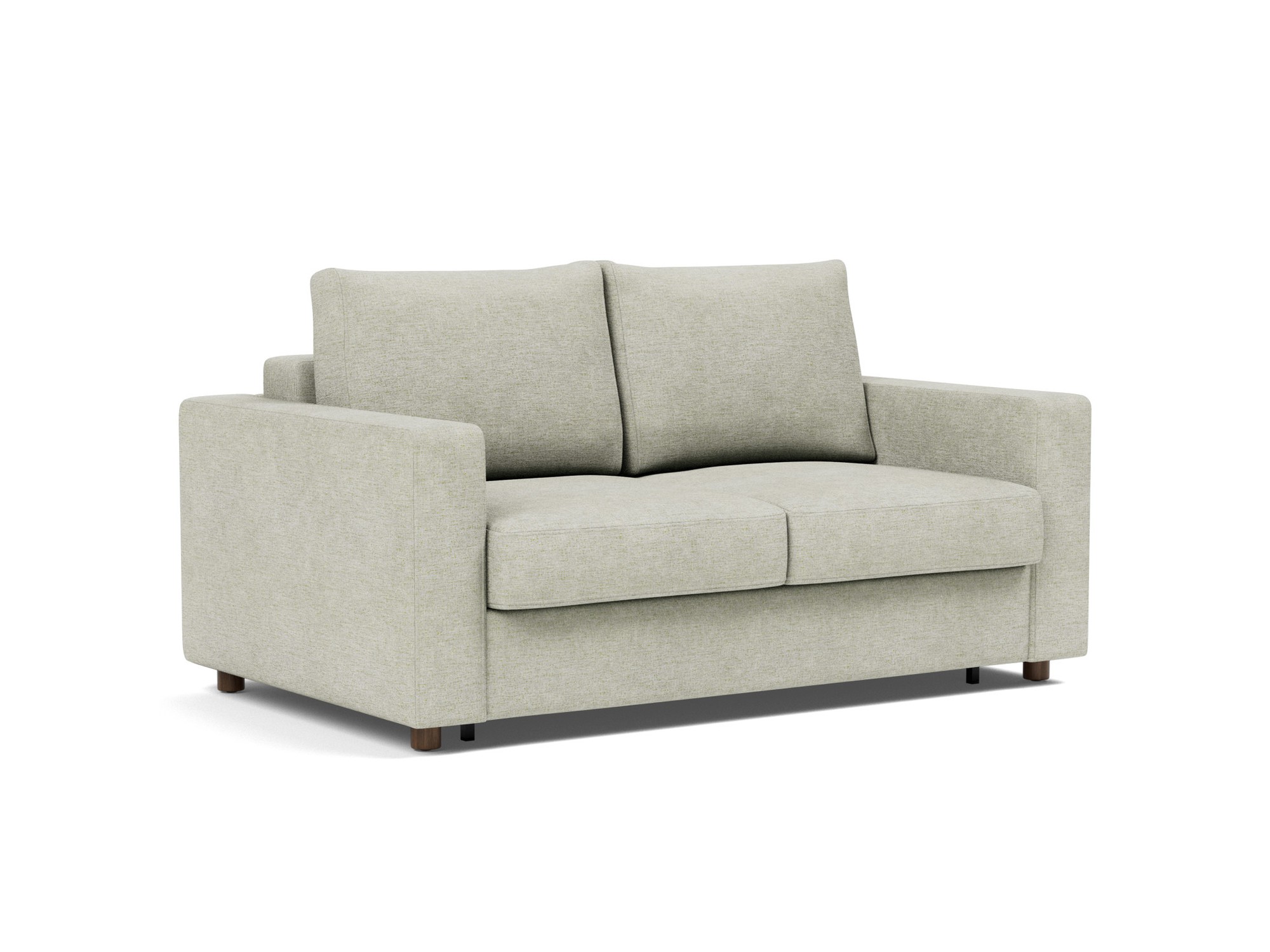 Schlafsofa Neah mit Standard-Armlehnen 140 Flachgewebe Avella 280-Sand