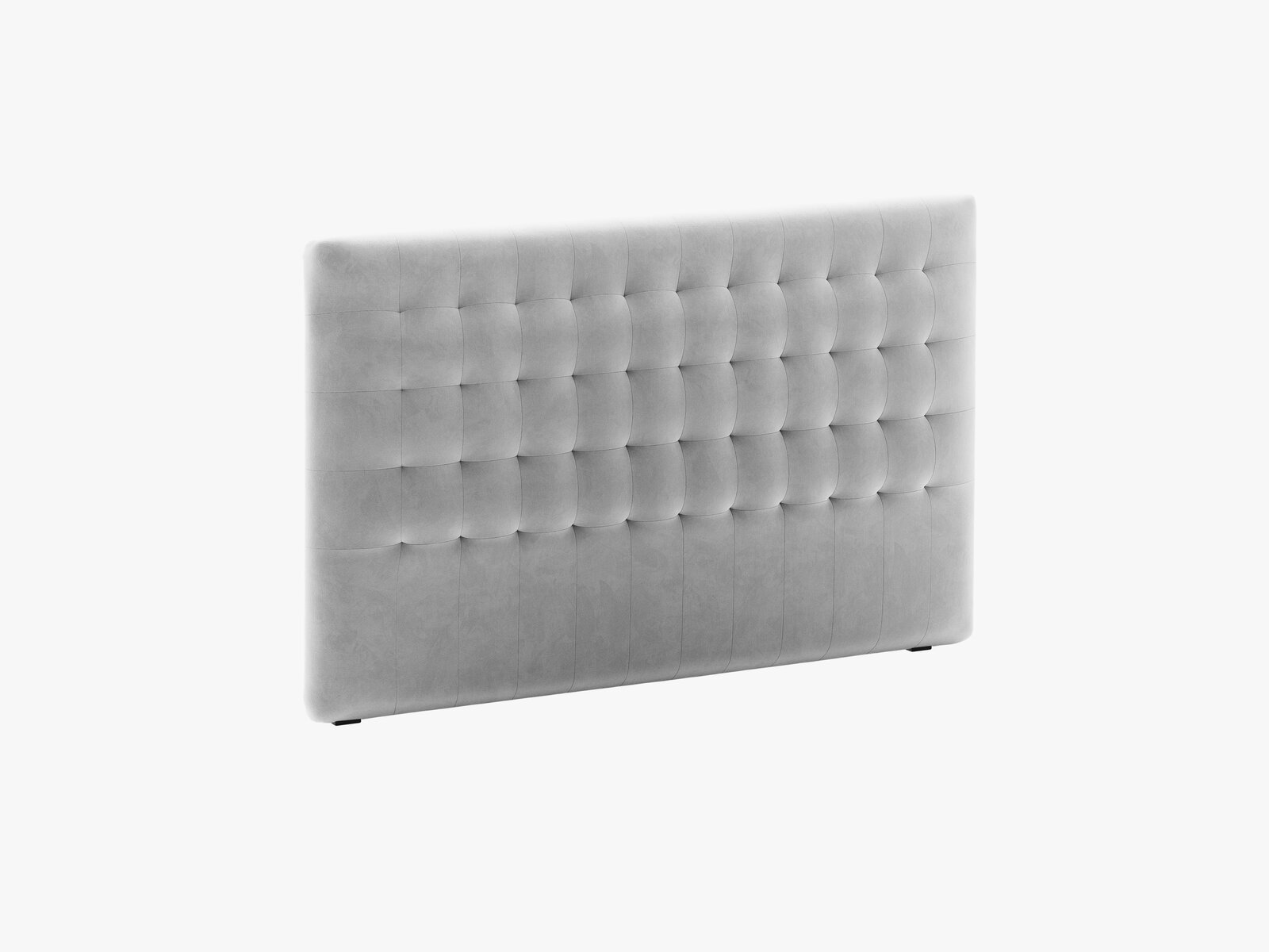 Micadoni Nova Samtiger Kopfteil 120 cm (H 95 cm) Samt Paris Hellgrau 160x95
