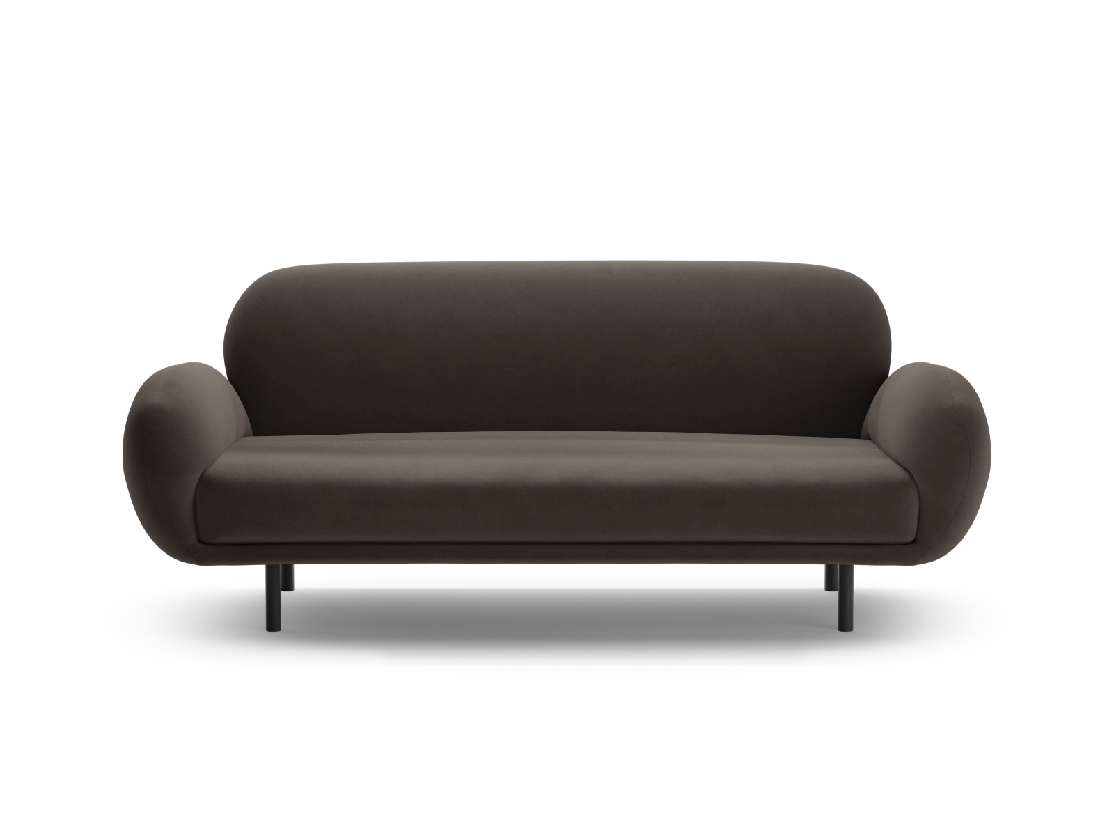 Micadoni Sofa Poppy 2-Sitzer große Version Samt Casino Ebenholz