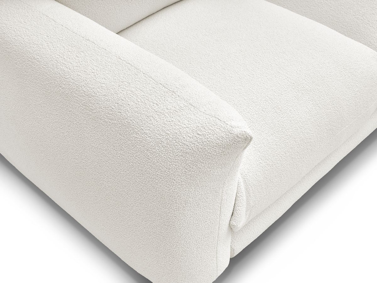 Bobochic Ernest Sofa 2-Sitzer Bouclé-Stoff Weiß