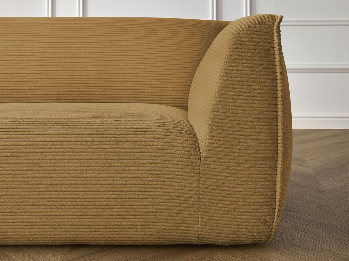 Bobochic Giorgia Sofa 3-Sitzer Cordsamt Gelb