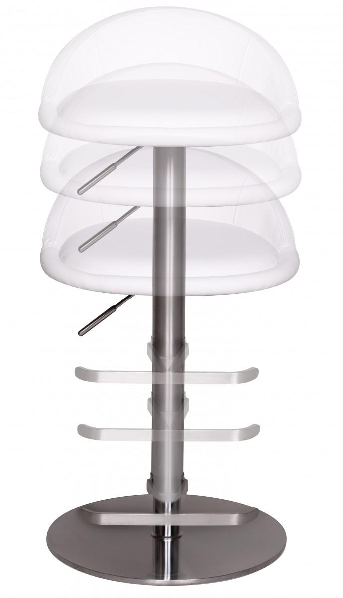 Barhocker Vigra Metall Weiß Ø 43 × H 90 cm