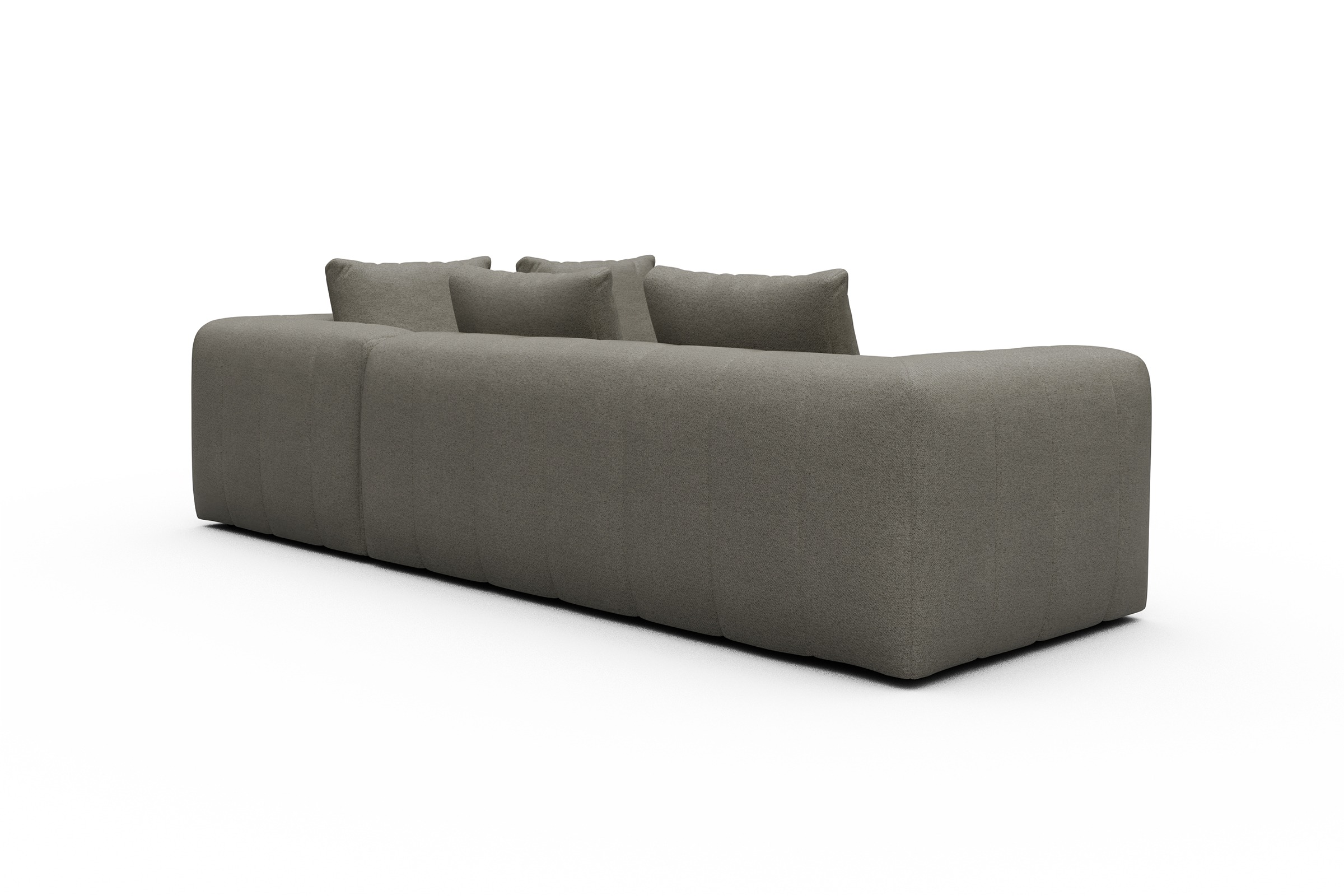 Ecksofa Hugo 2x 2,5-Sitzer Armlehne links Denari-Warm-Grey