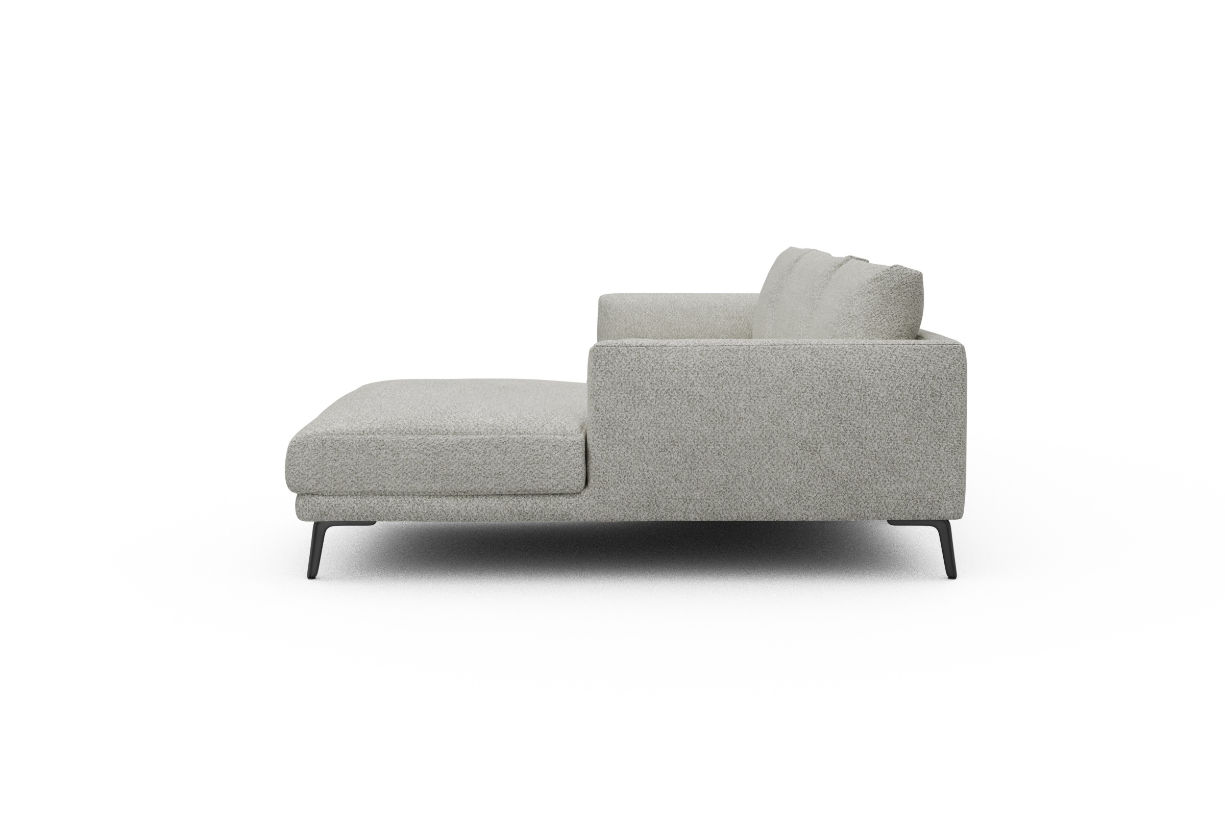 Ecksofa Karl Chaiselongue rechts mit 2,5-Sitzer Vanora-Warm-Sand