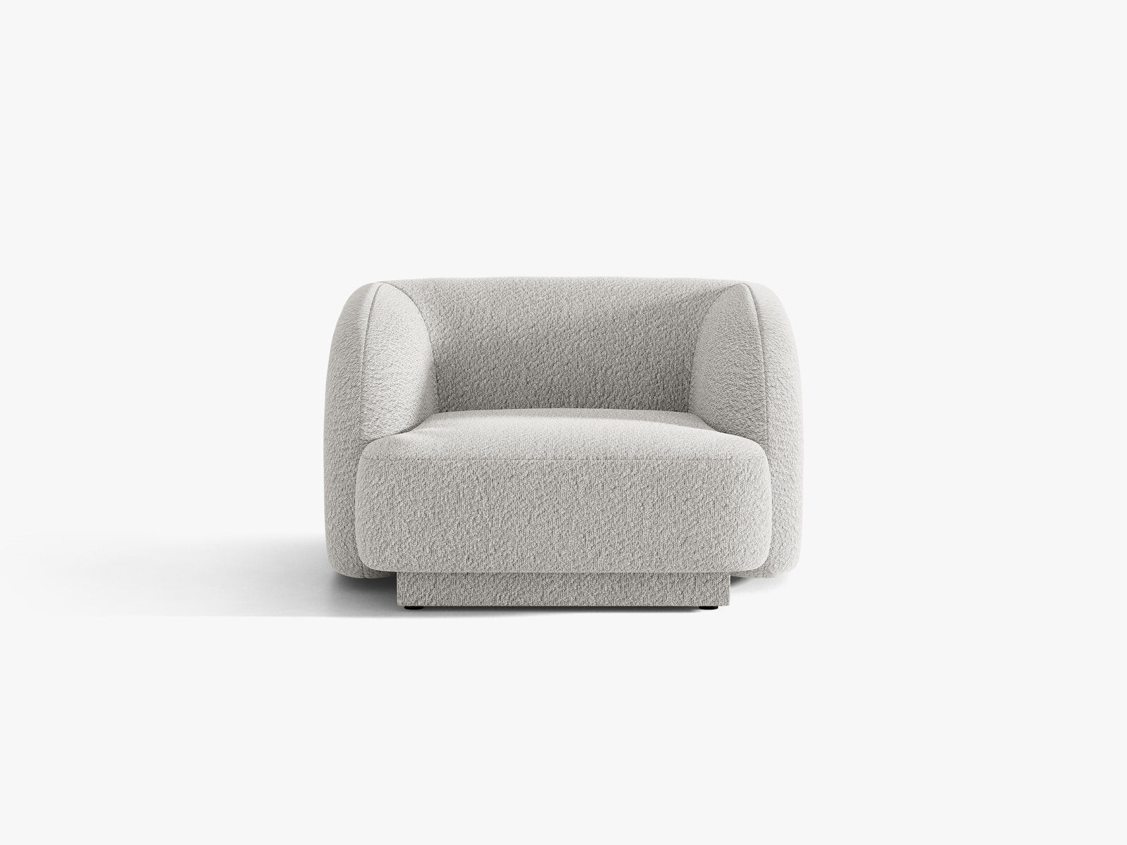 Micadoni Sessel Miley 1-Sitzer Boucle Baloo Hellgrau