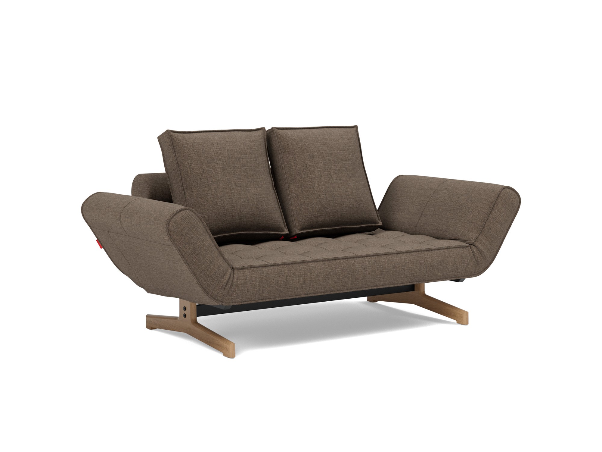 Tagesbett Ghia Chenille Esina 411-Cedar-Brown Beine Eiche