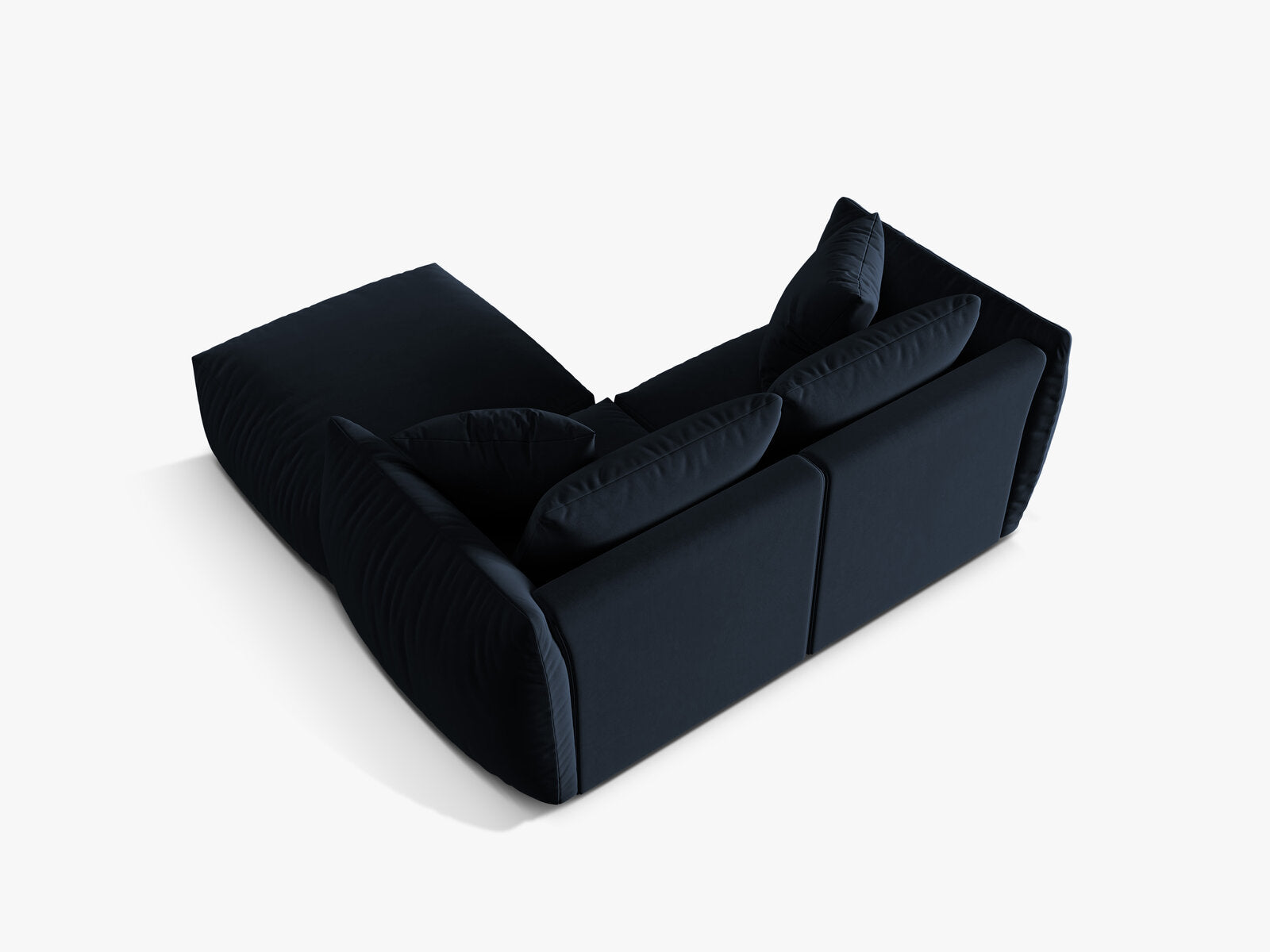Micadoni Modulares Sofa Chris 4-Sitzer Samt Königsblau