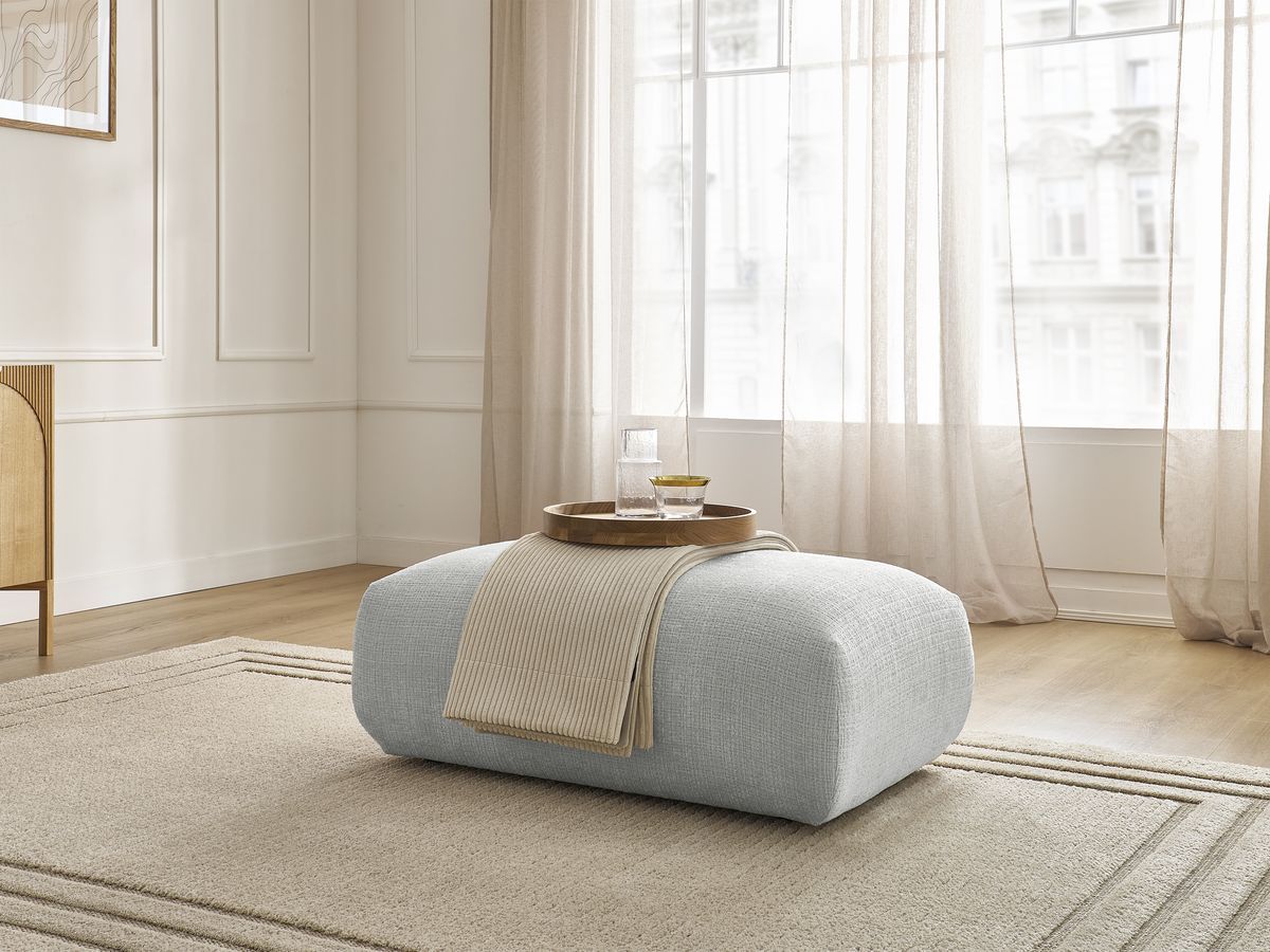 Bobochic Sirius Sofa 1-Sitzer Strukturstoff Hellgrau