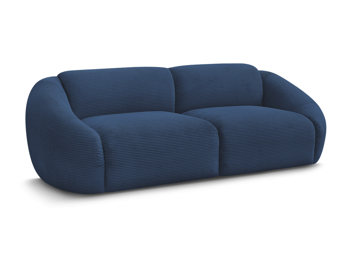 Bobochic Tina Sofa 3-Sitzer Cordsamt Dunkelblau