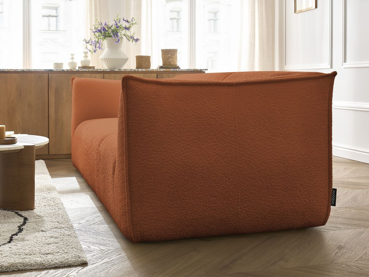 Bobochic Giorgia Sofa 5-Sitzer 412 × 100 cm Bouclé-Stoff Orange