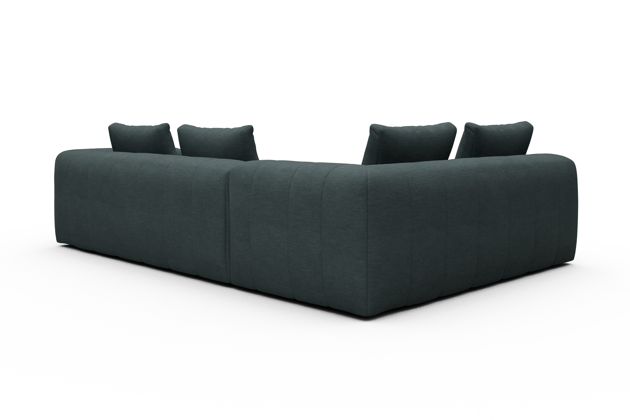 Ecksofa Hugo 2x 2,5-Sitzer Armlehne rechts Vivus-Blue
