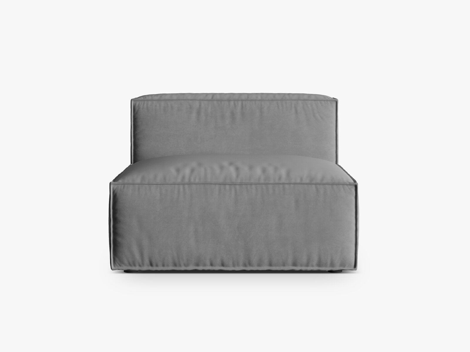 Micadoni Modul Nuria 1-Sitzer Samt Grau