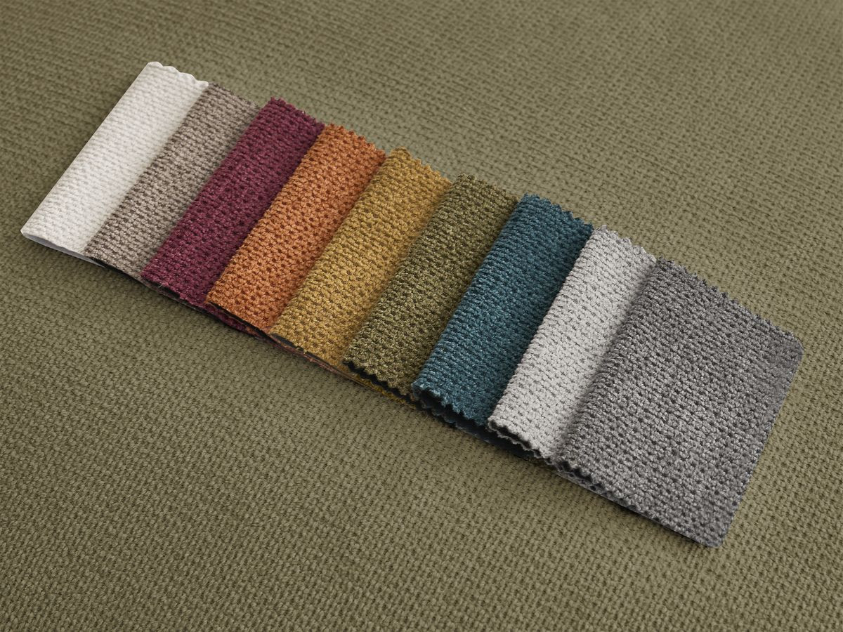 Bobochic Ernest Sofa 6-Sitzer mit Pouf Stoff Grün