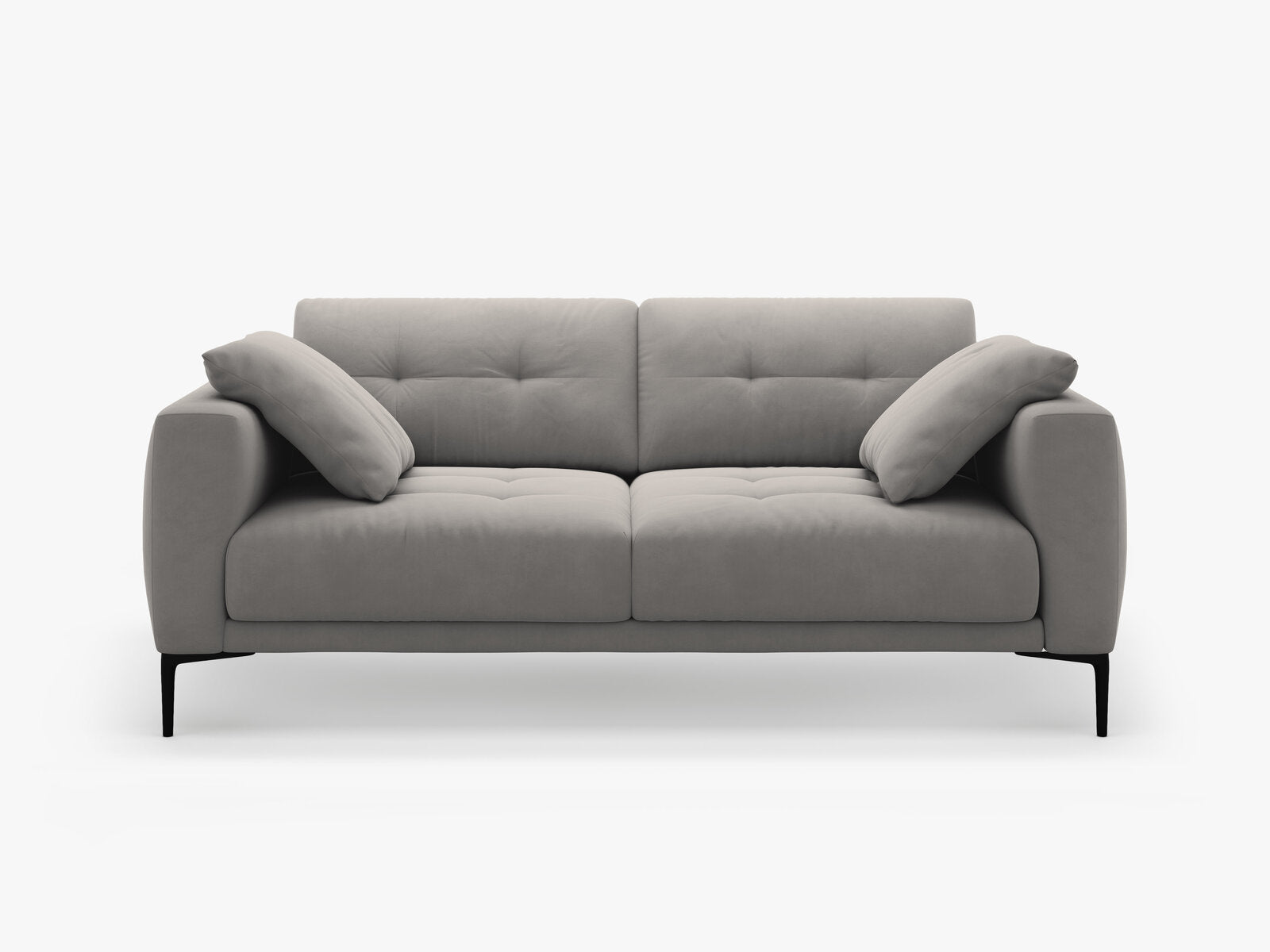 Micadoni Sofa Bemy 3-Sitzer Samt Grau