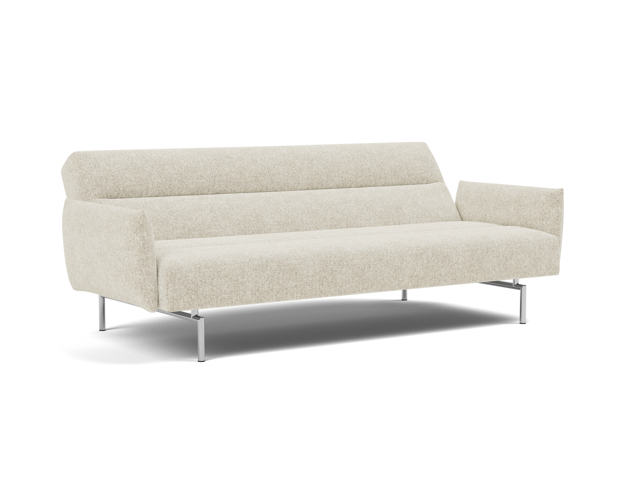 Schlafsofa Jillis mit Armlehnen Strukturierter Stoff Taura 357-Off-White