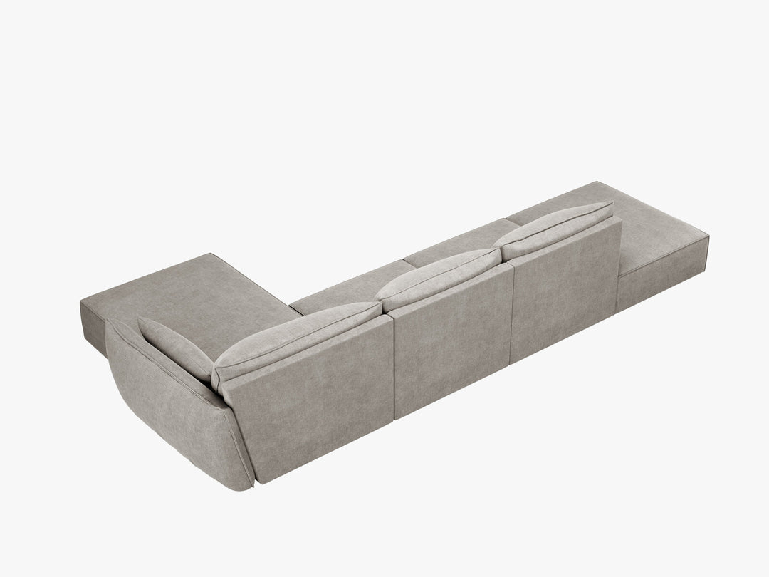 Micadoni Ecksofa Kaelle 5-Sitzer Rechts Chenille Over The Horizon Hellgrau