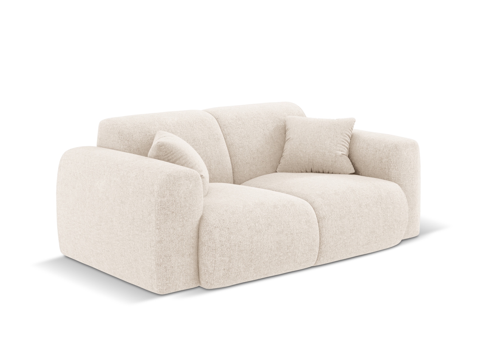 Cosmopolitan Design Sofa Nolio 2-Sitzer Chenille Haga Helles Beige
