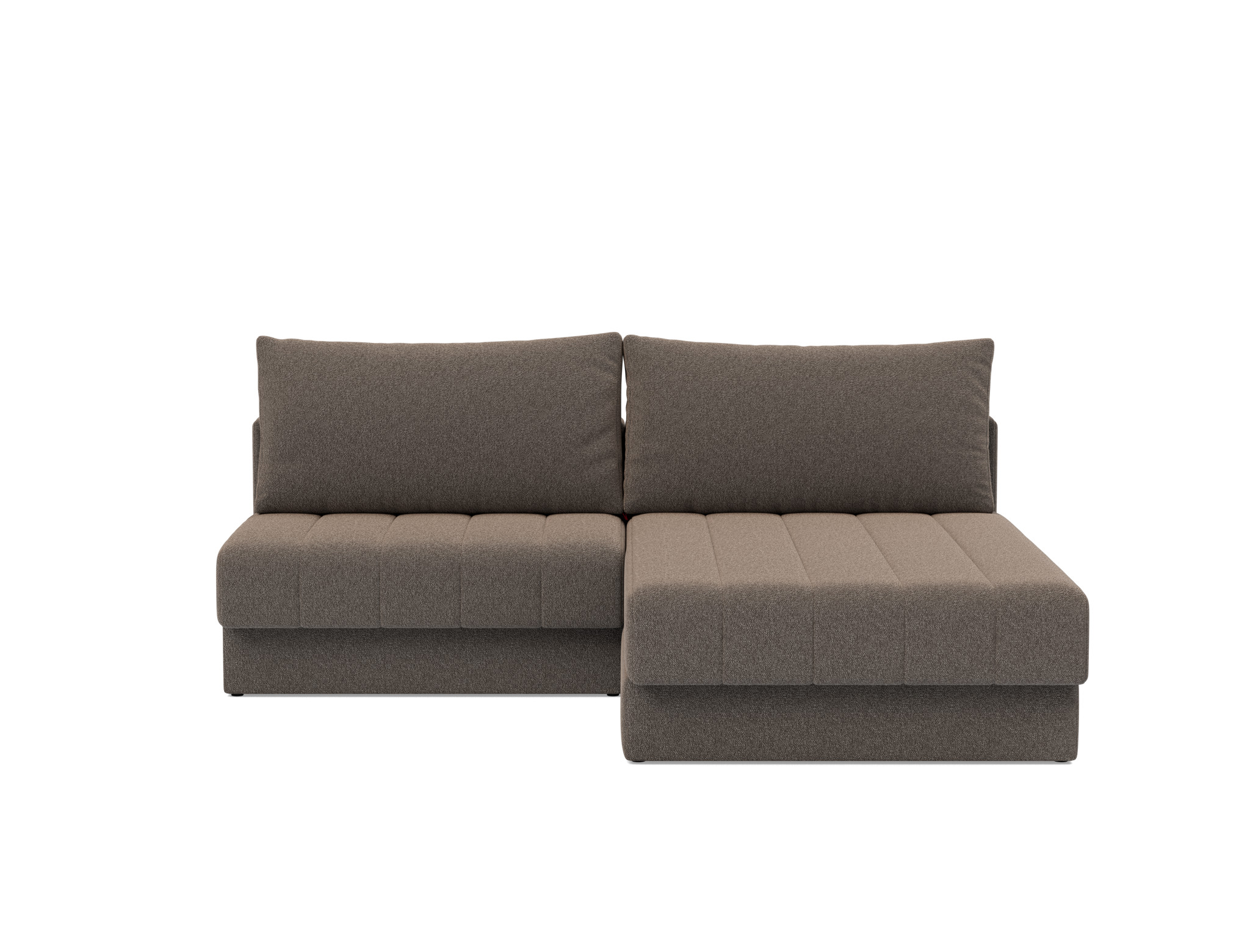 Schlafsofa Akello mit Chaiselongue Boucle Skandi 530-Taupe