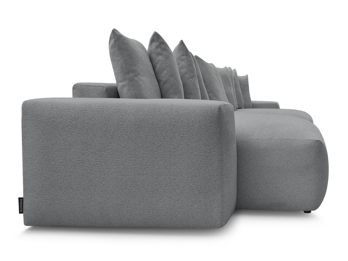 Bobochic Voltaire Wohnlandschaft 420 × 174 cm Melange-Stoff Dunkelgrau