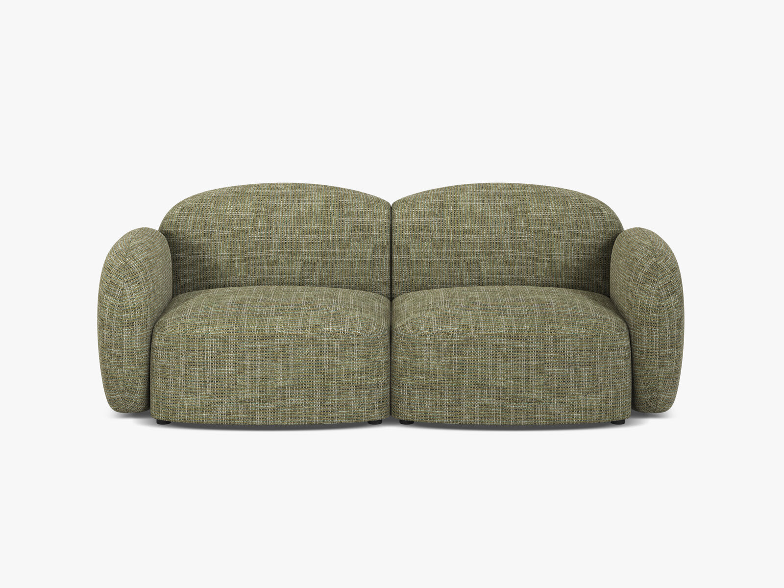 Micadoni Sofa Blair 2-Sitzer Strukturierter Stoff Baltimore Olive