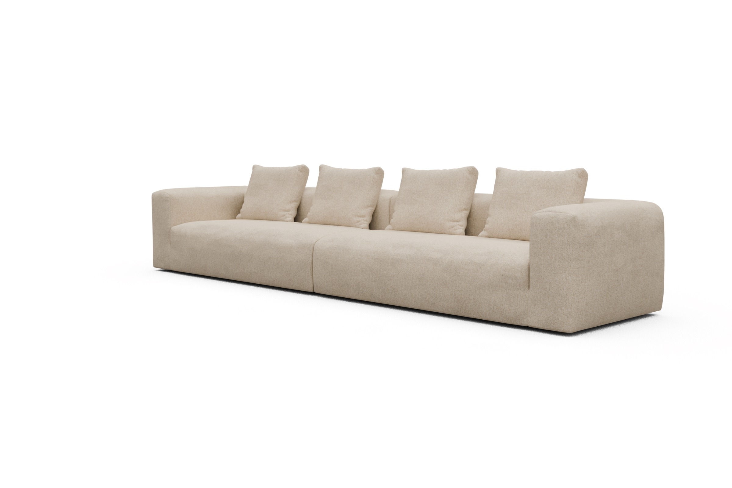 Sofa Modulares XXL Sofa Fred 5-Sitzer Casone-Natural-Beige