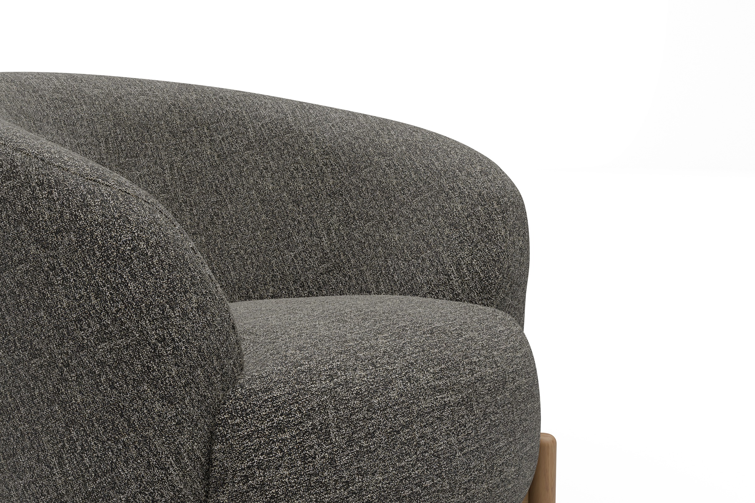 Sessel Ronda Holzbeine Eiche Natur Carreno-Sepie-Brown