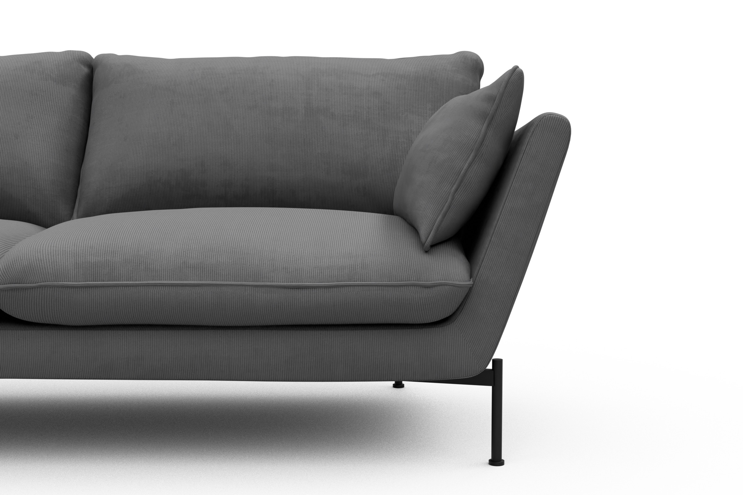 Sofa Anton 3-Sitzer Cordufine-Grey
