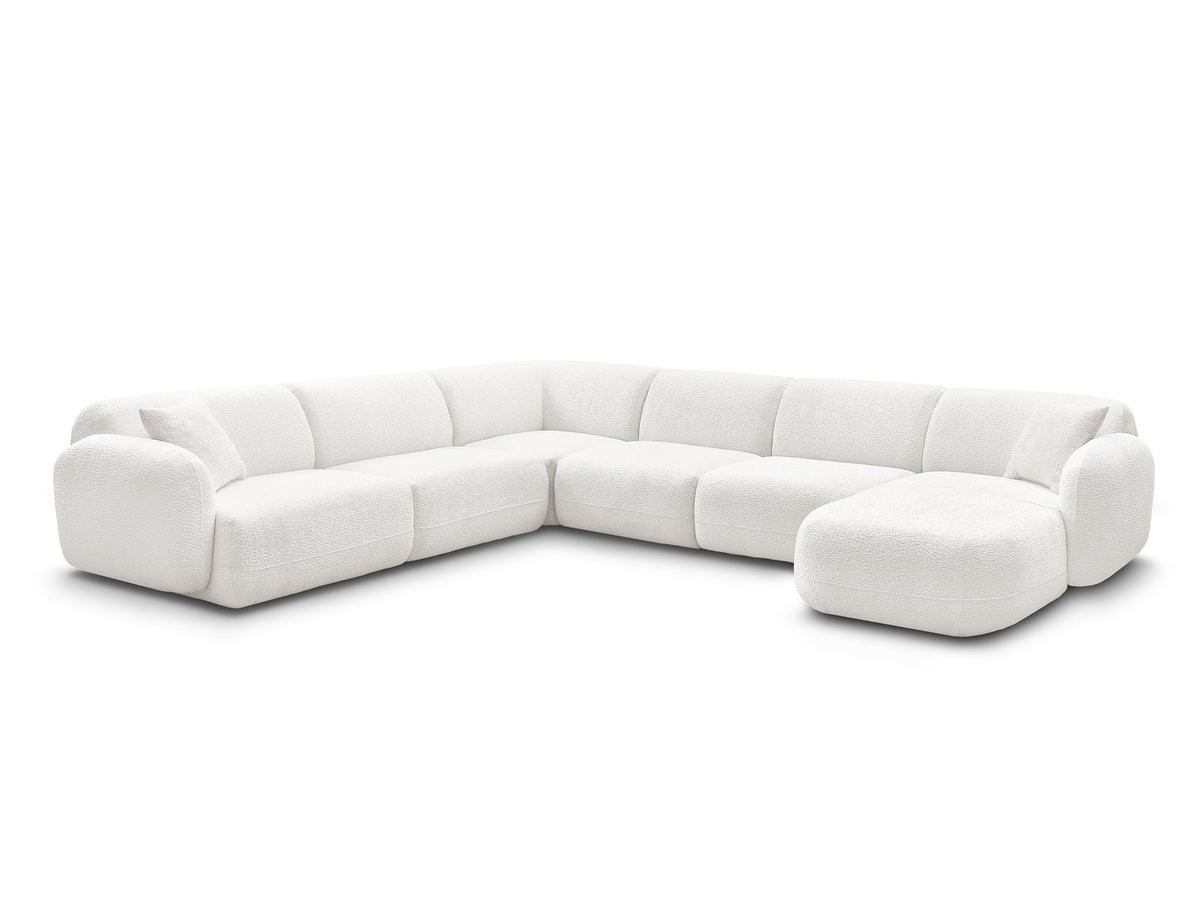 Bobochic Anda Wohnlandschaft Chenille Weiß Ecke links