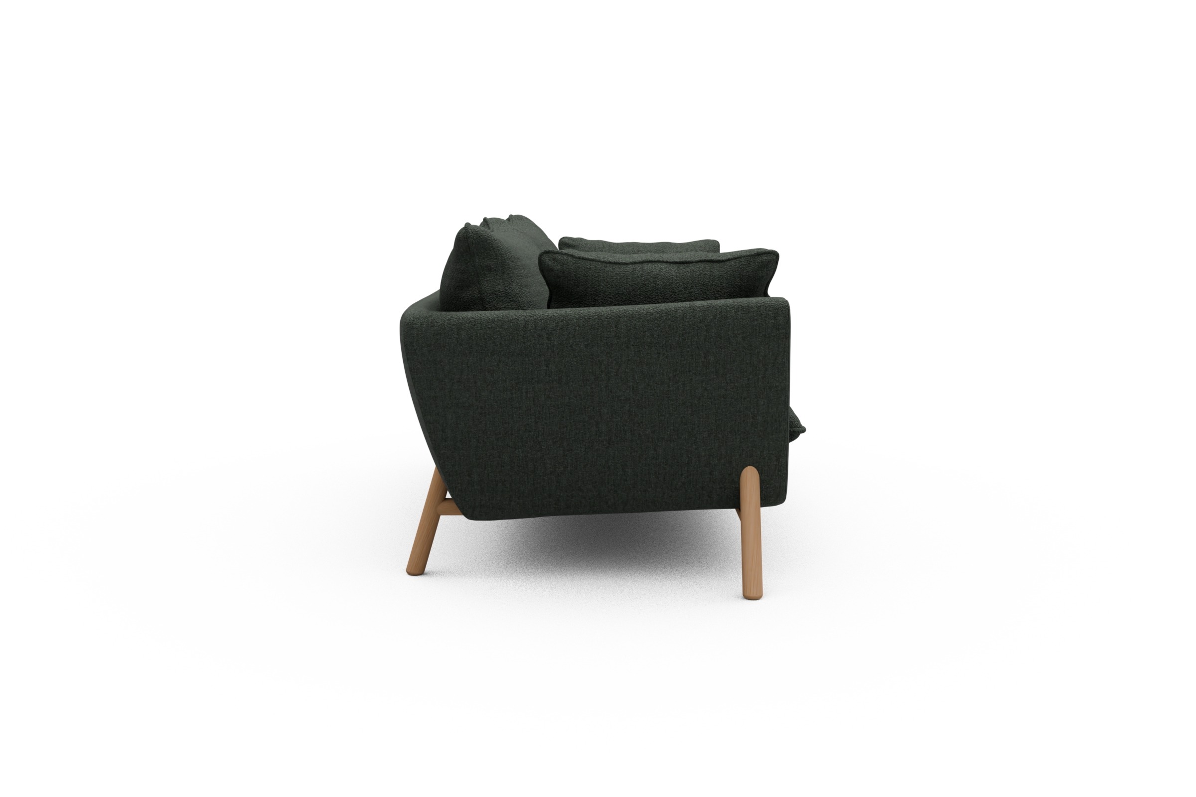 Sofa Emil PREMIUM 2-Sitzer Beinfarbe Eiche Natur Aivi-Pine-Green