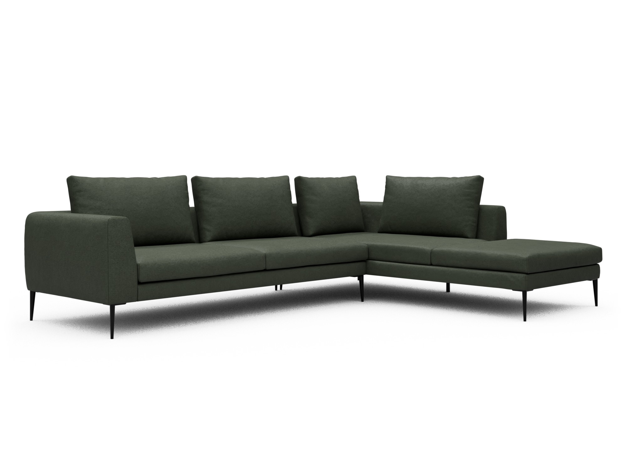 Skandi Home Ecksofa Paul Relax-Ecke rechts mit 3-Sitzer Denari-Forest-Green moebelfaktor