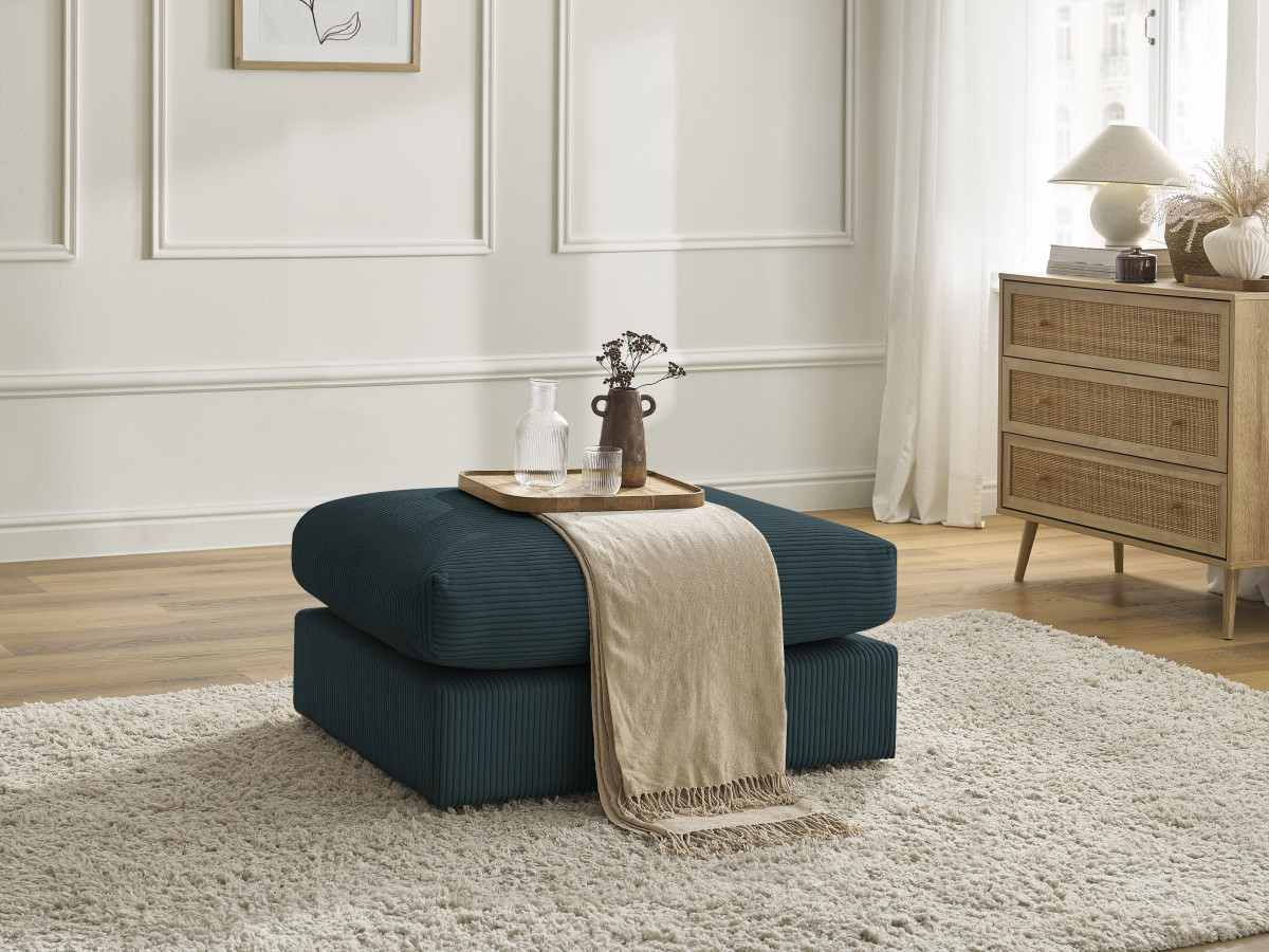 Bobochic Paris Pouf Cordsamt Dunkelblau
