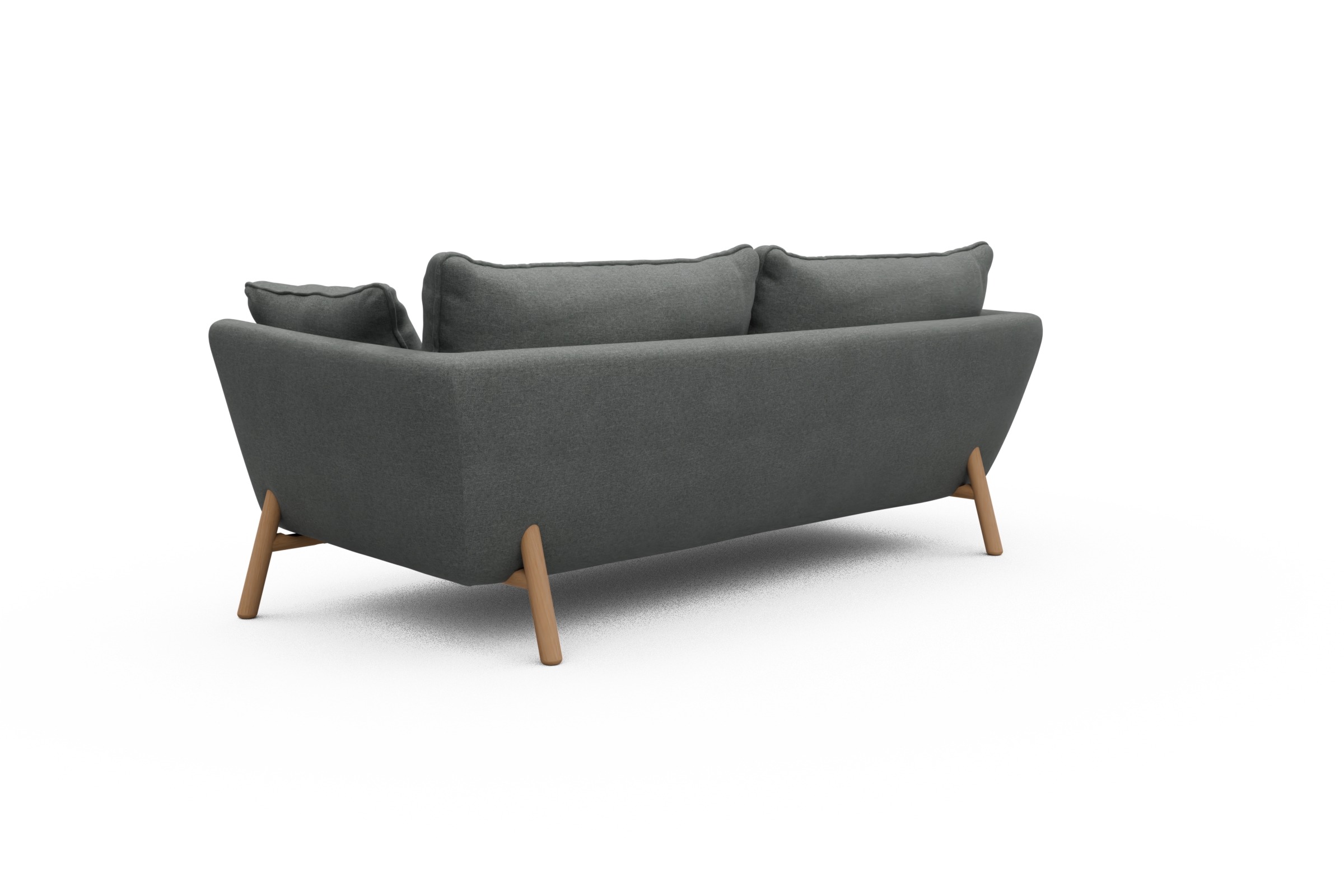 Sofa Emil PREMIUM 3-Sitzer Beinfarbe Eiche Natur Satya-Steel