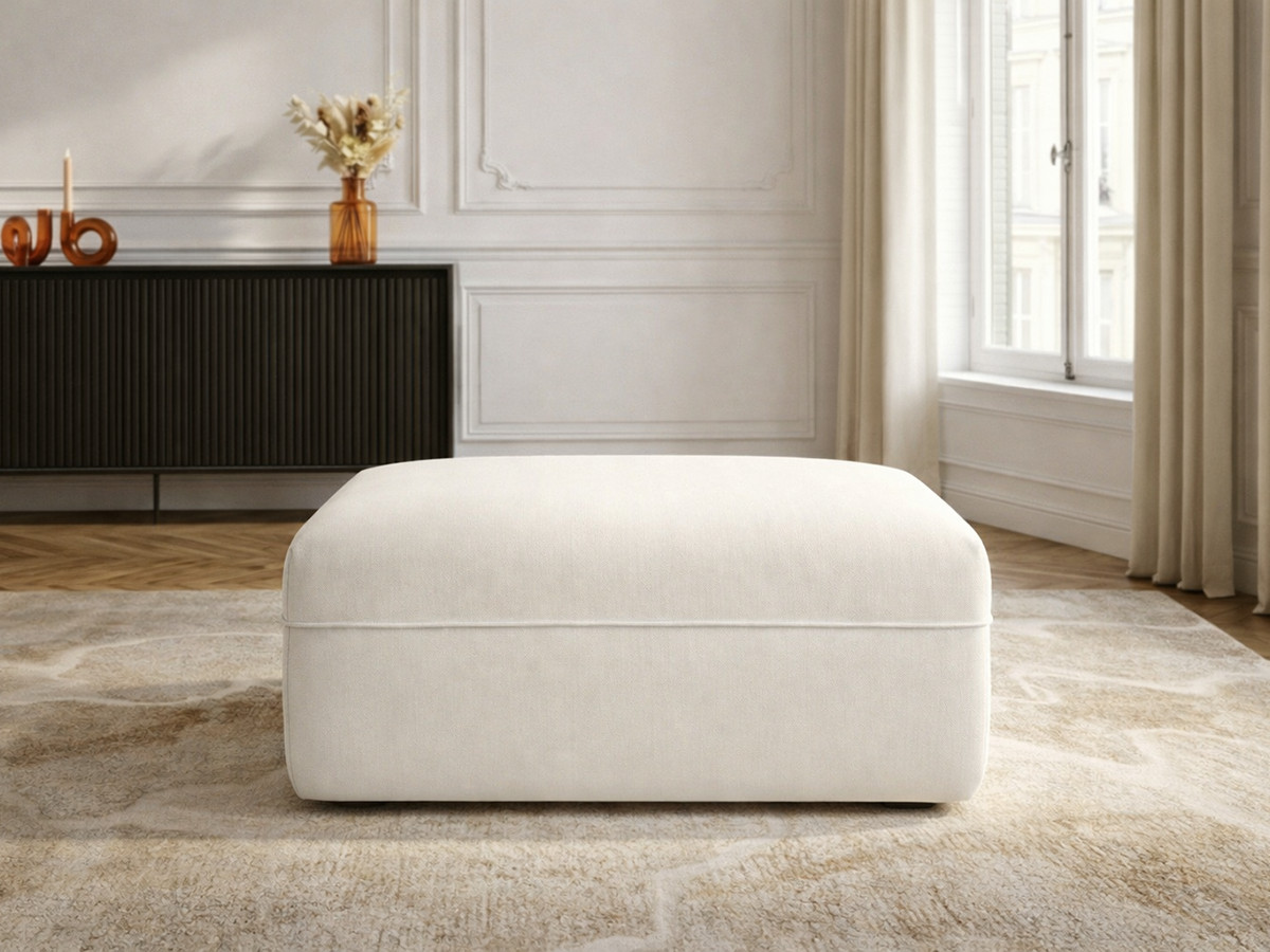 Bobochic Luigi Pouf Strukturstoff Weiß