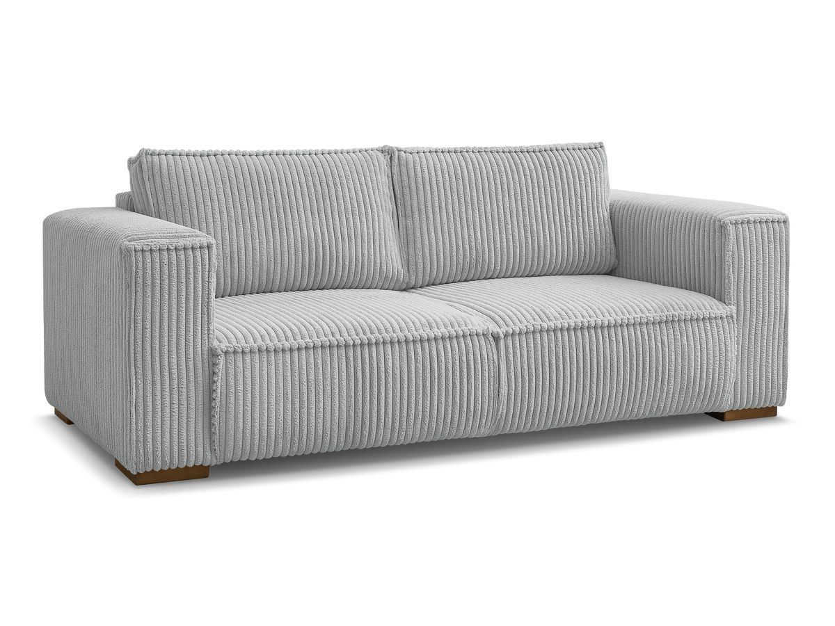 Bobochic Chelsea Sofa 2-Sitzer Breitcord weich Hellgrau