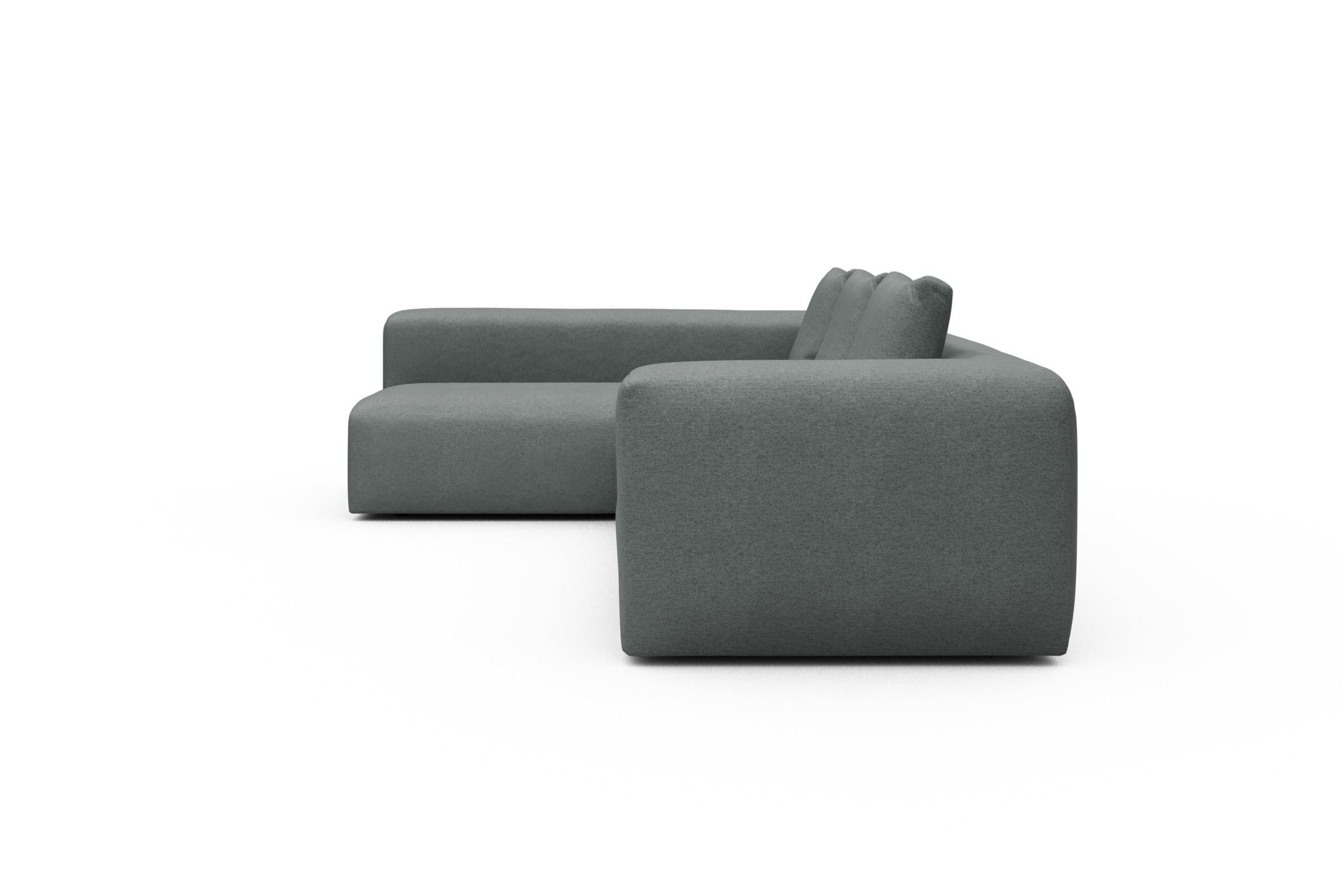 Ecksofa Fred 2x 2,5-Sitzer links offen Denari-Soft-Grey