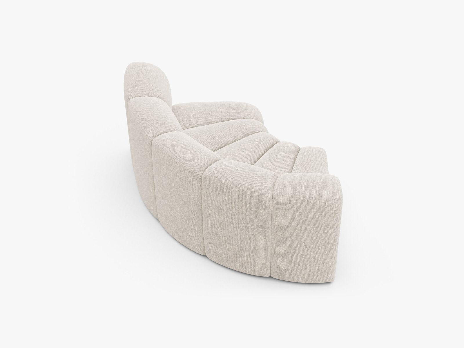 Micadoni rundes Eckmodul Lupine Chenille Eden Helles Beige