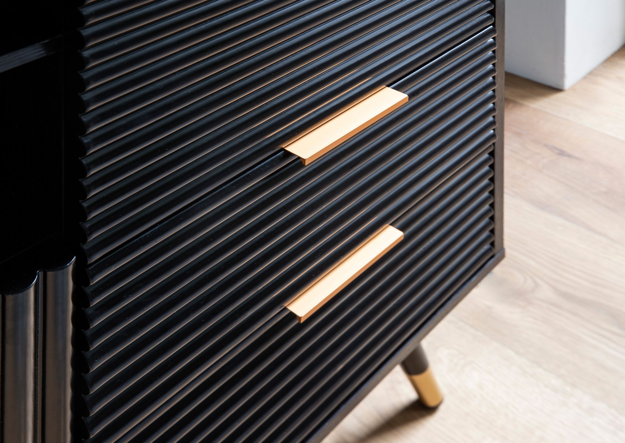 Sideboard Fagernes Schwarz 77 × 40 × 97 cm