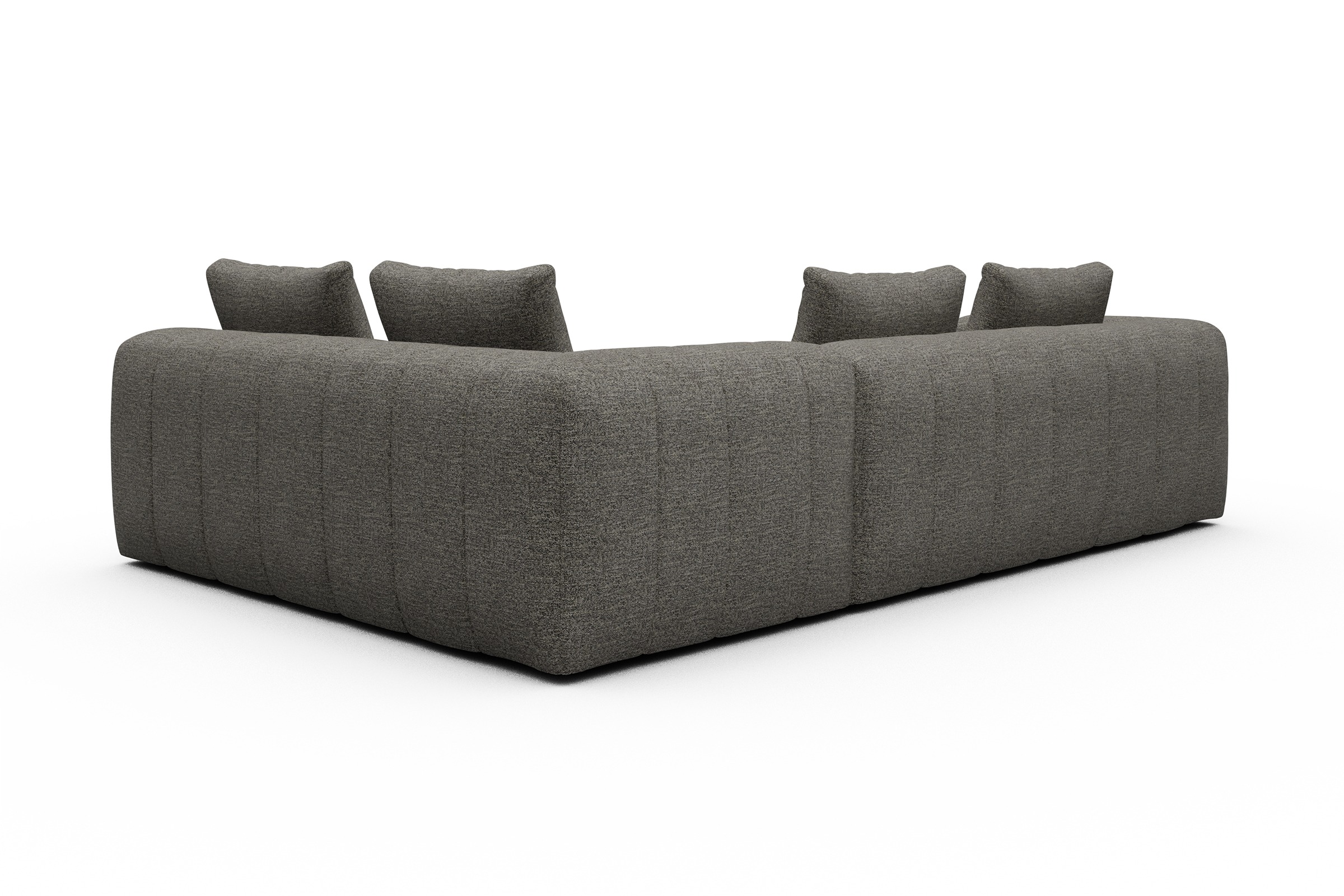 Ecksofa Hugo 2x 2,5-Sitzer Armlehne links Carreno-Sepie-Brown