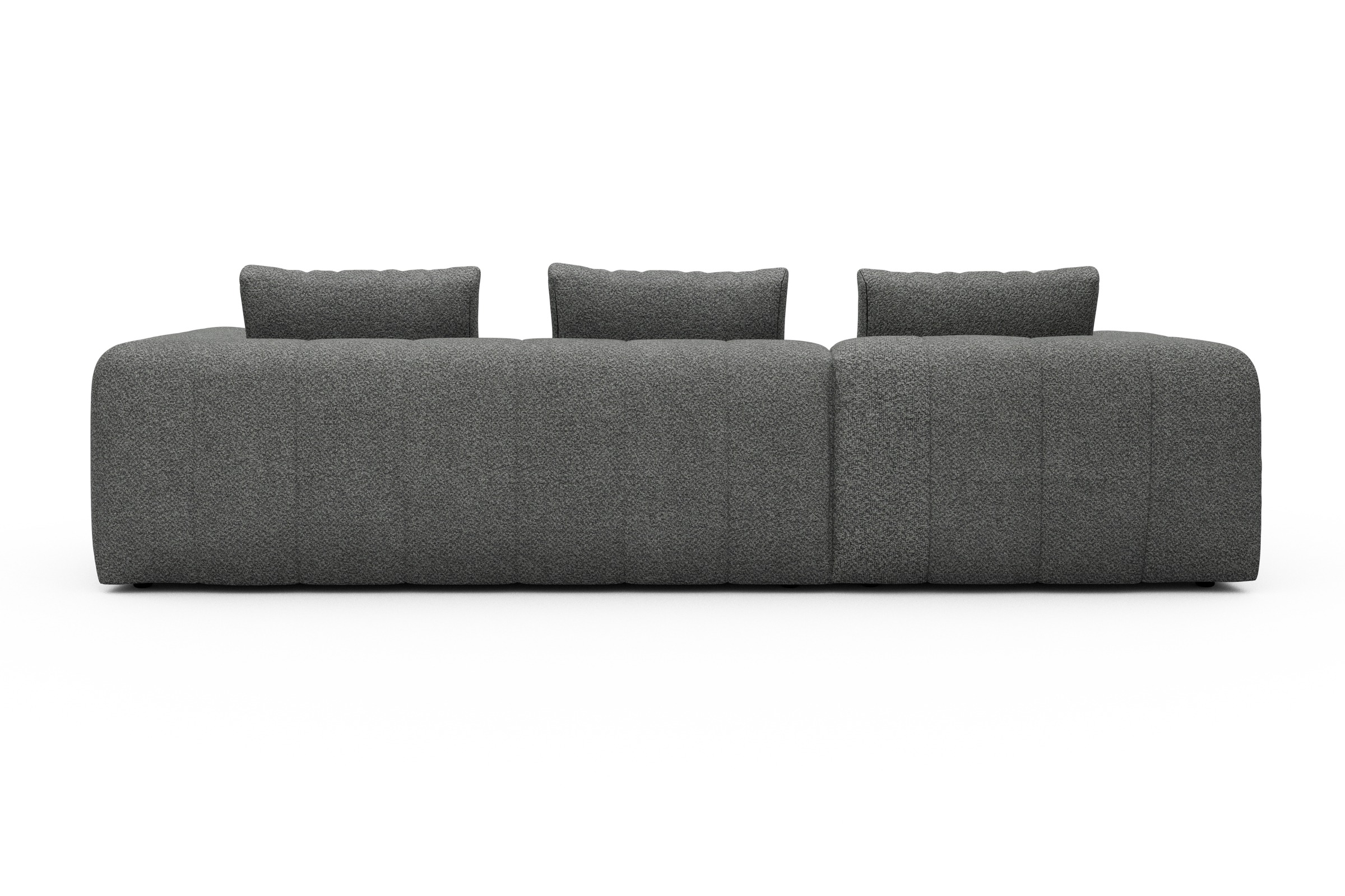 Ecksofa Hugo 2,5-Sitzer Armlehne rechts mit Chaiselongue Vanora-Warm-Grey