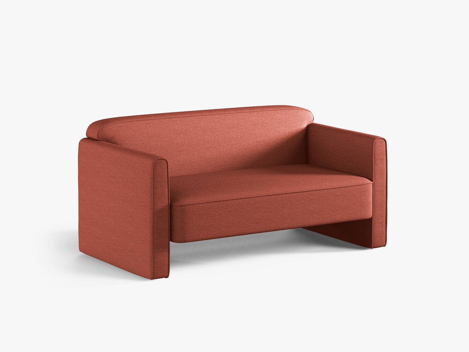 Micadoni Sofa Abby 2-Sitzer Strukturierter Stoff Heritage Terrakotta