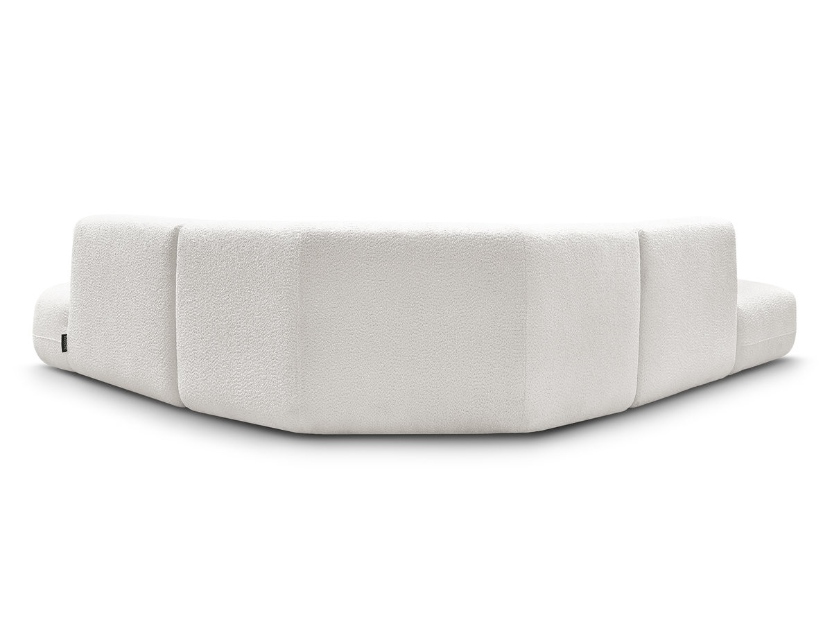 Bobochic Anda Ecksofa 279 × 264 cm Chenille Weiß Ecke rechts
