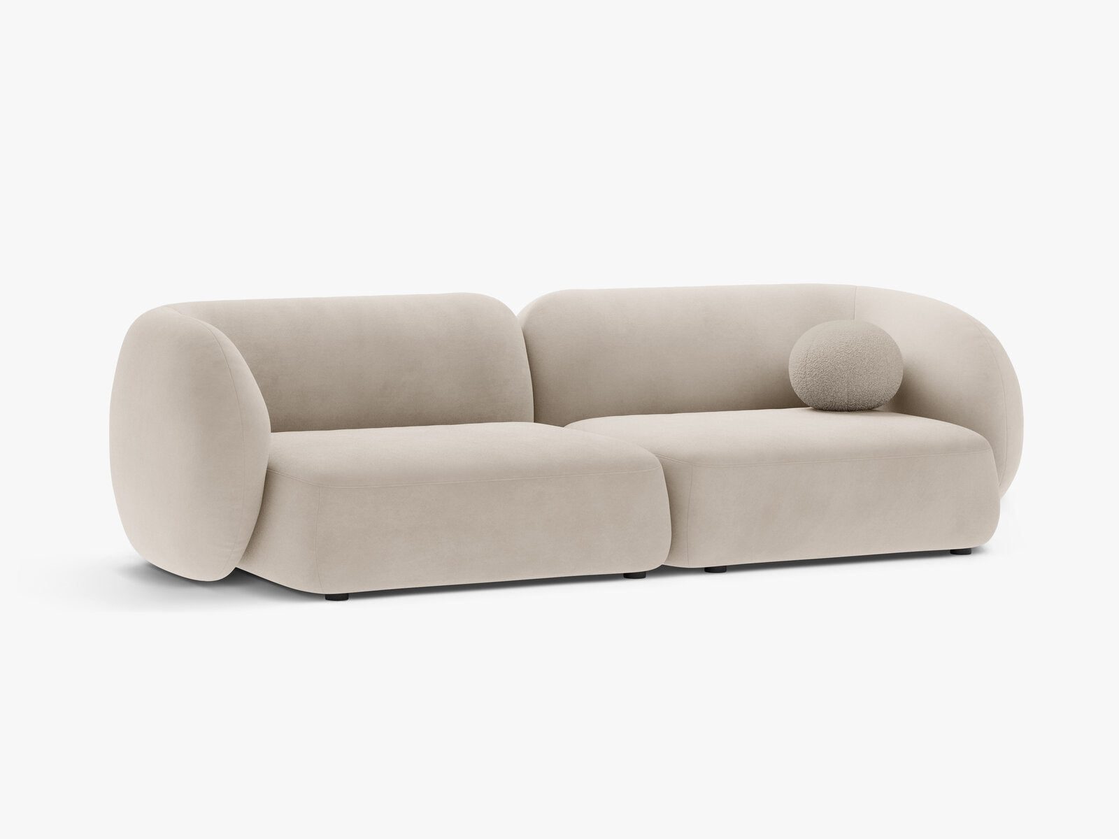 Micadoni Sofa Kate 4-Sitzer Samt Beige