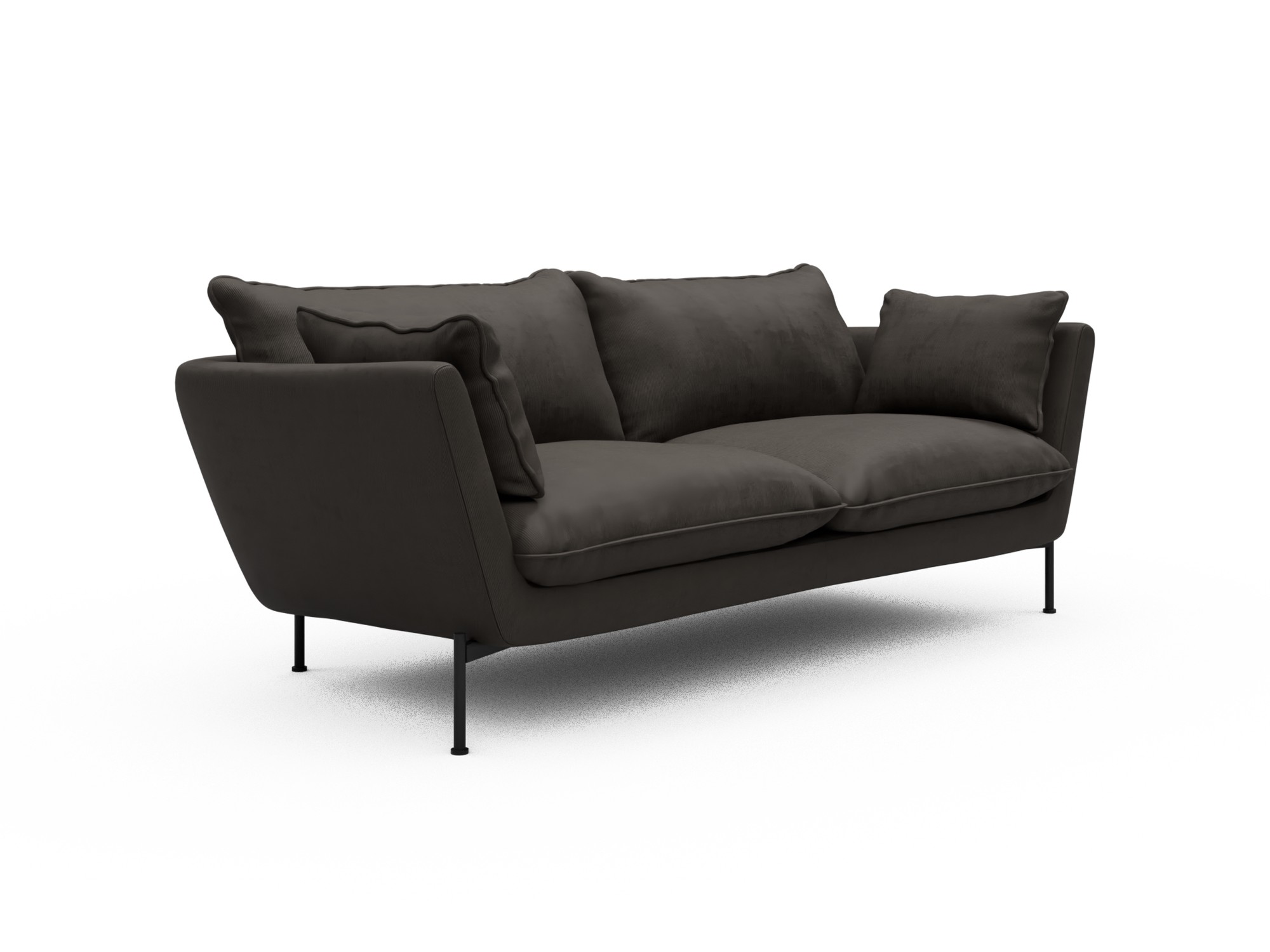 Skandi Home Sofa Anton Soft 2-Sitzer Cordufine-Taupe moebelfaktor