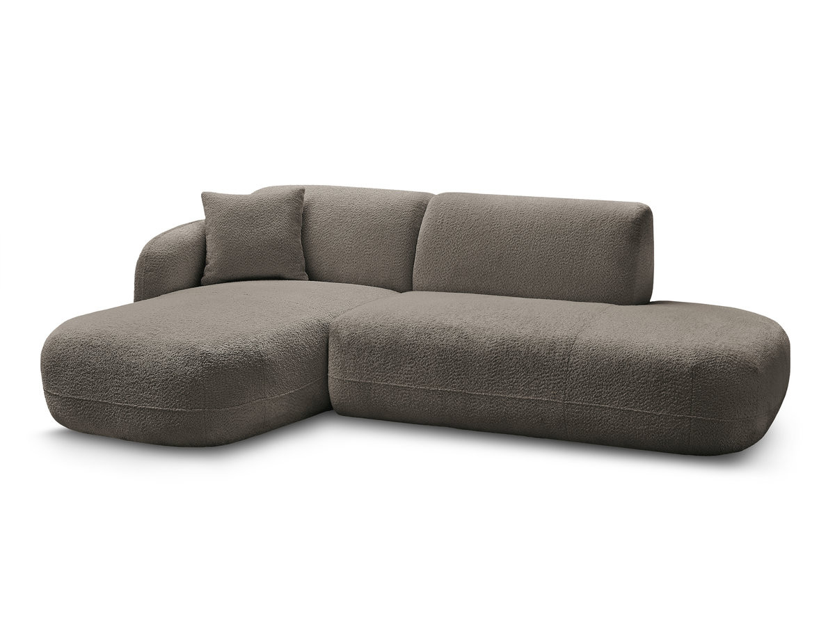Bobochic Anda Ecksofa 241 × 163 cm Chenille Taupe Ecke links