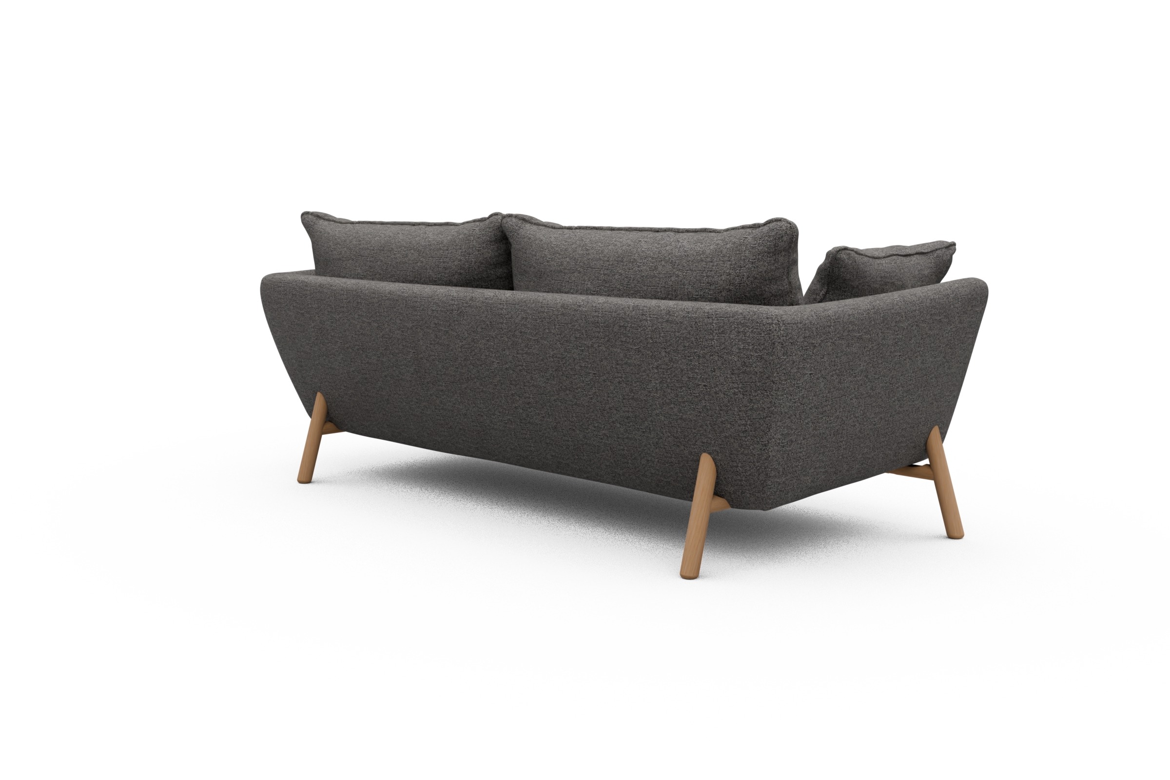 Sofa Emil PREMIUM 3-Sitzer Beinfarbe Eiche Natur Carreno-Salt-and-Pepper